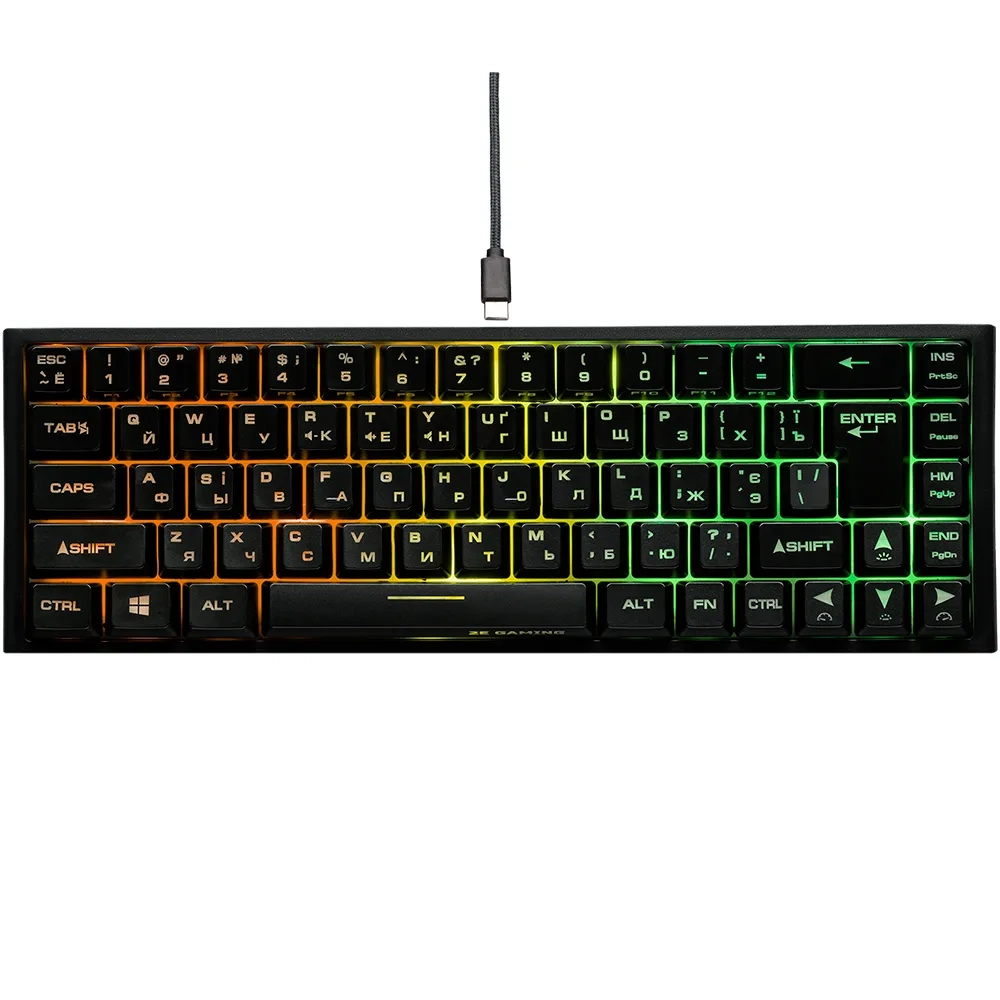Купить Клавиатура игровая, проводная 2E GAMING Keyboard KG360 RGB 68key ...